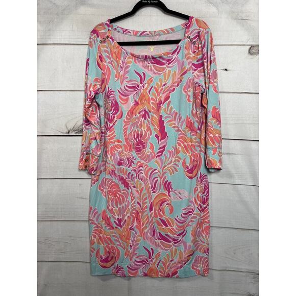 Lilly Pulitzer Dresses & Skirts - Lilly Pulitzer Size‎ XL Dress Long Sleeves Love Birds Print